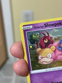 POKEMON GALARIAN SLOWPOKE SWSH126 PROMO BLACK STAR COSMOS HOLO DOUBLE SWIRL NM - Image 5