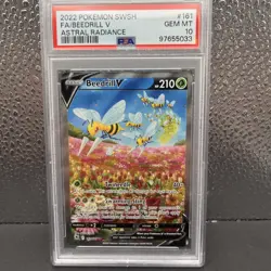 PSA 10 Gem Mint Pokemon Beedrill V Astral Radiance Full Alt Art #161 - Image 1