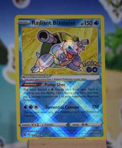 Radiant Blastoise #018 | Rare | NM | Pokemon GO | Pokemon TCG - Image 1