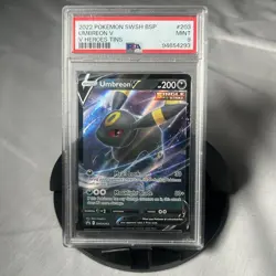 2022 POKEMON SWSH BLACK STAR PROMO V HEROES TINS #203 UMBREON V PSA 9 - Image 1