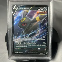 2022 POKEMON SWSH BLACK STAR PROMO V HEROES TINS #203 UMBREON V PSA 9 - Image 3