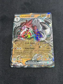 Pokemon TCG Lycanroc ex Scarlet & Violet - Paldea Evolved 117/193 Holo Double... - Image 1