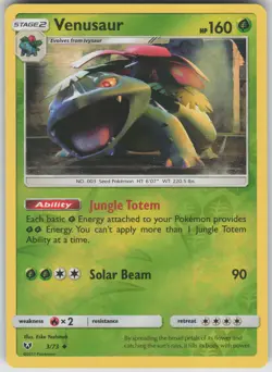 Pokemon TCG Venusaur Uncommon Shining Legends 3/73 - Image 1