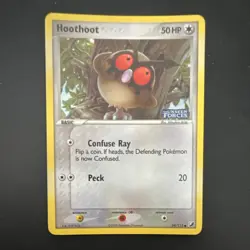 Pokemon TCG Hoothoot 59/115 EX Unseen Forces Stamped Reverse Holo Common - Image 1