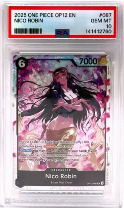 Nico Robin Super Rare OP12 087 Legacy of The Master One Piece PSA 10 GM Eng - Image 1