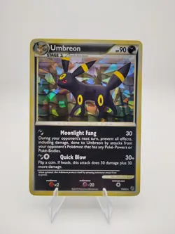 Pokemon TCG Umbreon 10/90 LP Cracked Ice Holo Undaunted - Image 1