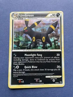 NM Pokemon Umbreon 10/90 Undaunted Cracked Ice Holo Card - Image 1