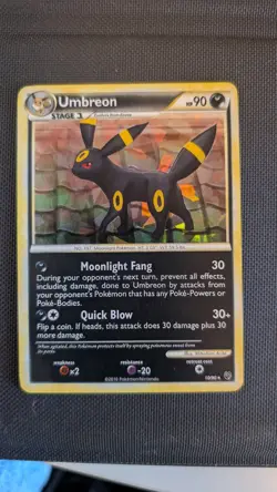 Umbreon 10/90 Cracked Ice Holo | HS-Undaunted | Pokemon TCG - VINTAGE - Image 1