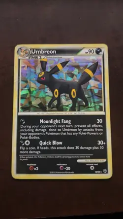 Umbreon 10/90 Undaunted Cracked Ice Holo Rare Pokemon TCG Near Mint - Image 1