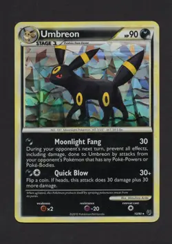 Pokemon Card - Umbreon (Prime) 10/90 HGSS Undaunted Cracked Ice Holo Rare - Image 1