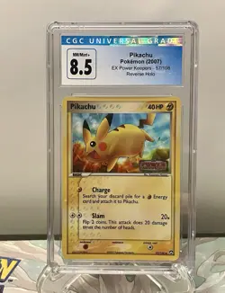 Pokemon TCG Pikachu Power Keepers Stamped Reverse Holo 57/108 Graded CGC 8.5 - Image 2