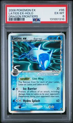 2006 POKEMON EX DRAGON FRONTIERS #96 LATIOS EX-HOLO PSA 6 - Image 1