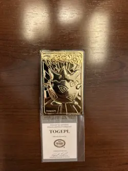 Pokemon Togepi Burger King 23k Gold Plated Trading Card 1999 Nintendo - Image 1