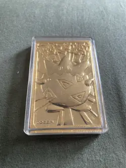 23k Gold Plated Pokemon Card Togepi Promo From Burger King 1999 - Image 1