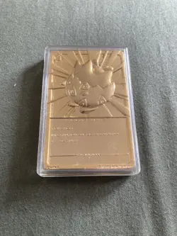 23k Gold Plated Pokemon Card Togepi Promo From Burger King 1999 - Image 2