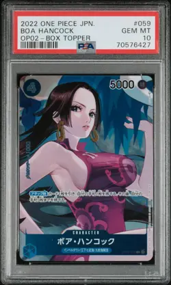 Boa Hancock - OP02-059 - PSA 10 - Box Topper Japanese - OP02 - One Piece - Image 1