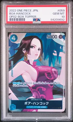 Boa Hancock One Piece 2022 OP02 Box Topper Japanese OP02-059 UC PSA 10 - Image 1