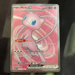 Mew ex 193/165 Sv: Scarlet & Violet 151 Holo Pokemon Card Full Art Gen1 - Image 1