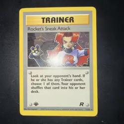1999 Pokemon Trainer Rockets Sneak Attack 1st Edition Card 72/82 LP-NM - Image 1