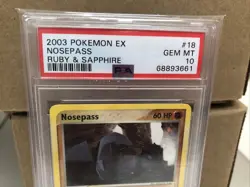 PSA 10 Nosepass Rare EX Ruby & Sapphire 2003 Pokemon Card #18 Gem Mint 41 - Image 2