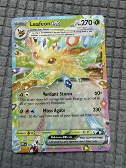 Pokemon TCG Leafeon EX 6/131 Prismatic Evolutions Double Rare Holo Card - Image 1