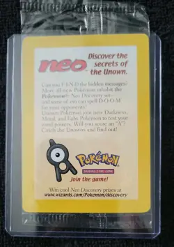 Pokemon Entei Black Star Promo Card #34 SEALED Movie Promo NEW Neo - Image 1