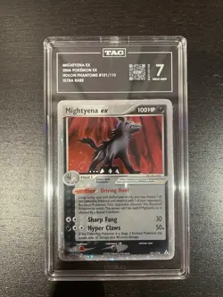 TAG 7 (SWIRL) Mightyena EX Holo Card EX Holon Phantoms 101/110 Pokemon - Image 1