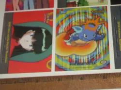 12 Topps 2000 Pokemon series trading cards. 2 chrome, 1 sticker, trainers & more - Image 5