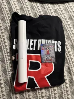 One Piece Monkey.D.Luffy US Voyage Rutgers Basketball Card, Shirt & Poster - Image 1