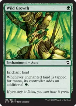 4x Wild Growth NM-Mint, English Commander 2018 MTG Magic - Image 1
