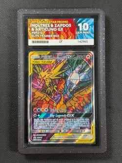 ACE 10 Moltres & Zapdos & Articuno GX SM210 Pokemon Card ETB Promo GEM MINT - Image 1