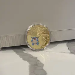 Pokemon Vintage Japanese Meiji Metal Battle Coin Medal - Gold Togepi - #0696 - Image 1