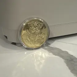 Pokemon Vintage Japanese Meiji Metal Battle Coin Medal - Gold Togepi - #0696 - Image 2