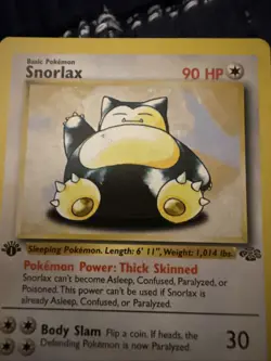 Pokemon TCG Snorlax 27/64 Jungle Unlimited Non-Holo Rare 1st Edition - Image 2