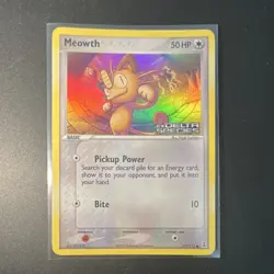 Pokemon TCG Meowth 77/113 EX Delta Species Stamped Reverse Holo Common - Image 1