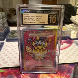 2025 POKEMON JPN MEGA DREAM EX ART RARE #234 PIKACHU EX CGC 10 PRISTINE - Image 1