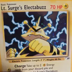 Pokemon TCG Lt. Surge's Electabuzz Gym Heroes 6/132 Holo Unlimited Rare NM - Image 5