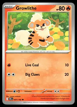 Growlithe 027/182 Pokemon Sv10: Destined Rivals Non Holo - Image 1