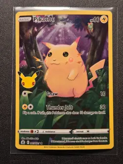 Pokemon TCG Celebrations Pikachu Full Art Card 005/025 2021 LP - Image 1