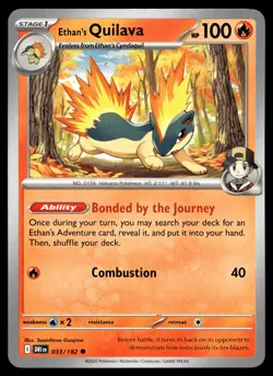 Ethan's Quilava 033/182 Pokemon Sv10: Destined Rivals Non Holo - Image 1