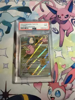 PSA 9 MINT Chansey Twilight Masquerade Illustration Rare Holo Pokemon 187/167 - Image 1