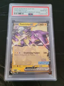 2025 POKEMON SVP EN-SV PROMO ILLUSTRATION CONTEST 2024 #215 TOXTRICITY EX PSA 10 - Image 1