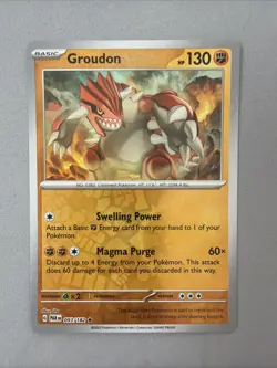 Pokemon TCG * Paradox Rift * 93/182 Groudon REVERSE HOLO Rare * FRESH PK - Image 1