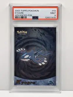 2003 TOPPS POKEMON KYOGRE ADVANCED FOIL #43 PSA 9 MINT - Image 1