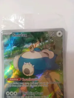 Pokemon TCG Snorlax Promo Scarlet & Violet 151 Black Star Holo Card#051 SEALED - Image 2