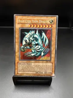 1996 Yu-Gi-Oh! TCG Blue-Eyes Toon Dragon MRL-000 Secret Rare - Image 1