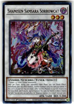 Yu-Gi-Oh! - Shamisen Samsara Sorrowcat - MP23-EN189- Ultra Rare -1st Ed-NM/M - Image 1