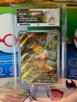 Eevee SVP 173 Pokemon Center Stamped Promo - Graded Ace 9 - Prismatic Evolutions - Image 1