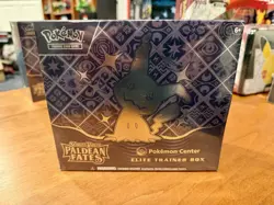 Pokemon TCG Paldean Fates Factory Sealed Pokemon Center ETB Elite Trainer Box - Image 1