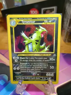 Pokemon TCG Tyranitar Holo Rare Card 12/75 Neo Discovery WOTC NM/LP++ Vintage - Image 1